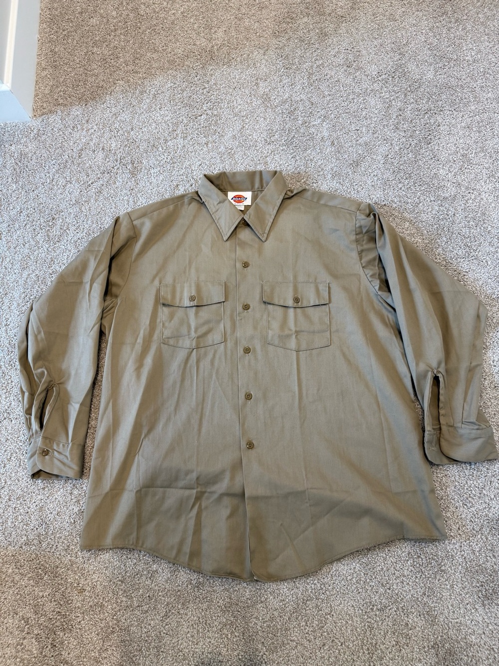 Dickies Button Down Work Shirt Men’s 17-17.5” x 33 Long Sleeve
